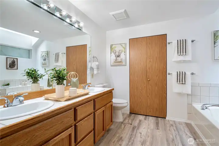 master bathroom on the main floor