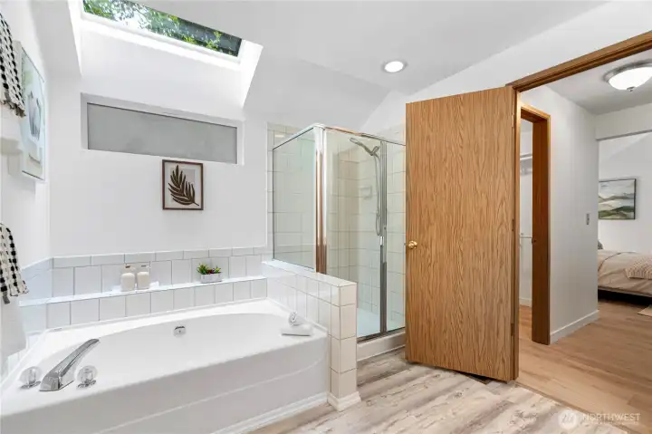 master bathroom on the main floor