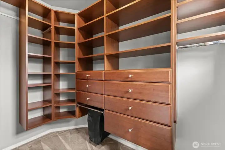Primary suite walk-in-closet w/ California "style" Closet,