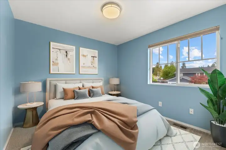Bedroom #2. virtually staged.