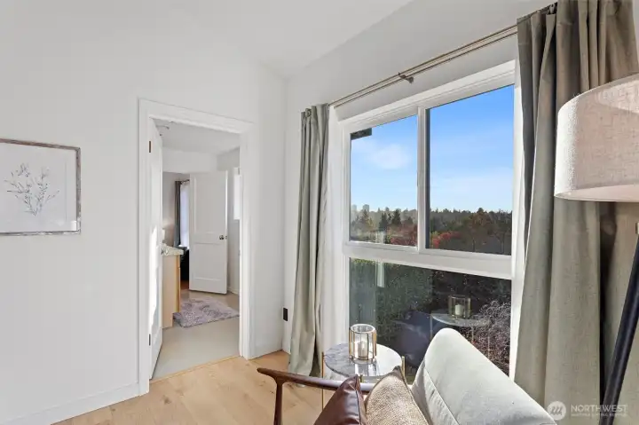 A new floor to ceiling window to showcase the downtown and mountain views!