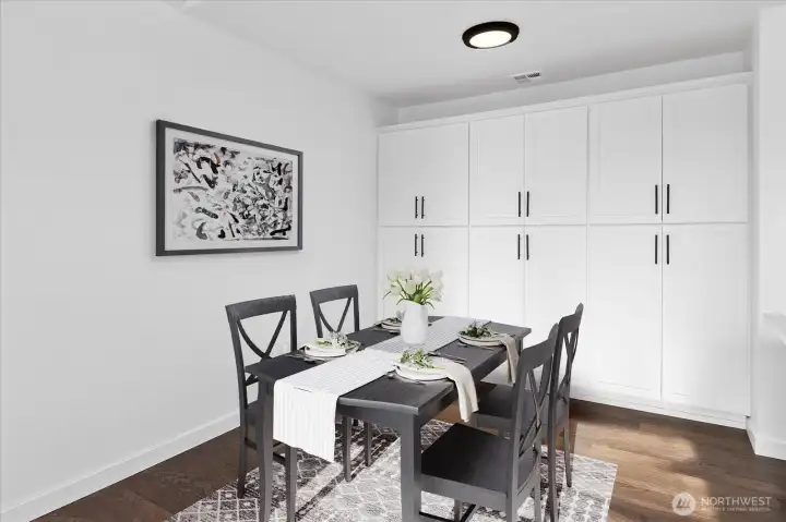 Added pantry cabinetry for substantial extra storage *Virtually staged*