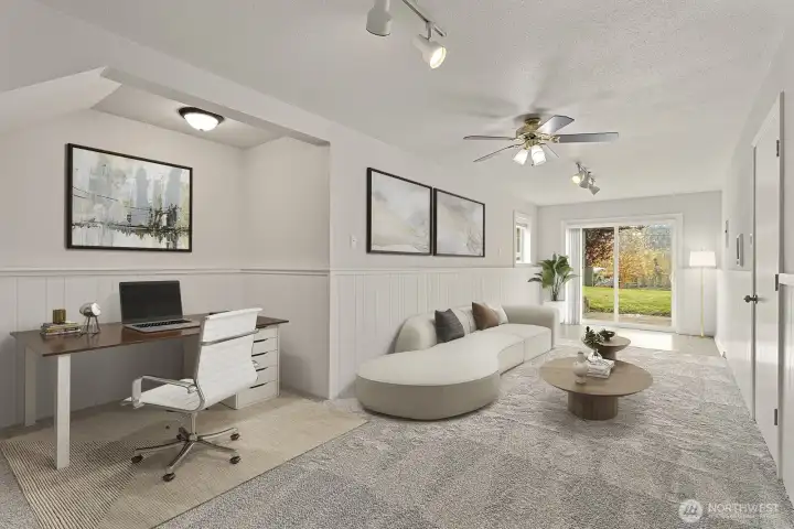 Virtually staged to show an example of how the space could be used.