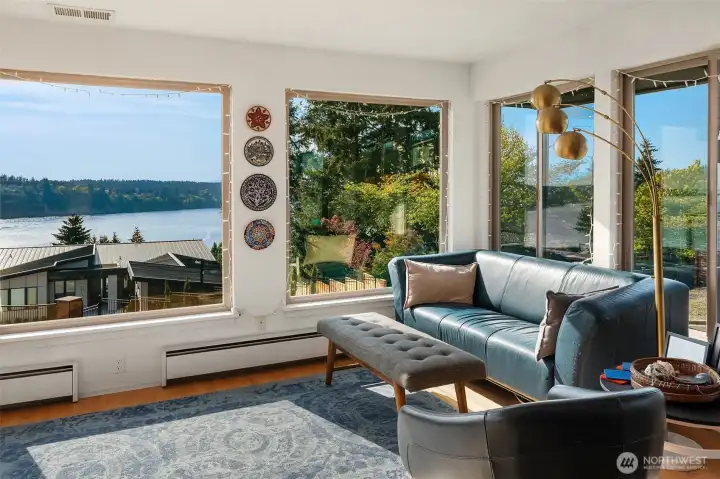 Special nook is the perfect place to enjoy the sunset & winter storms & conversations