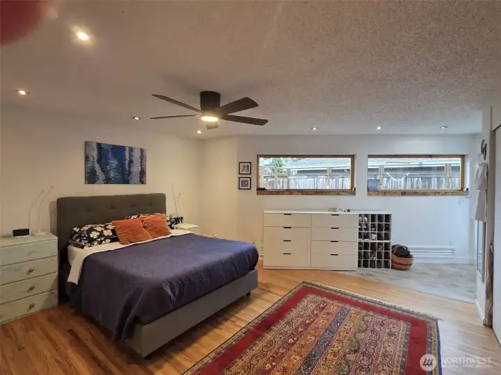 Transome window allow air, light and privacy.