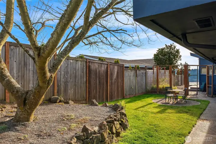 Southern exposure side yard just off the Primary & also accessed from utility room.