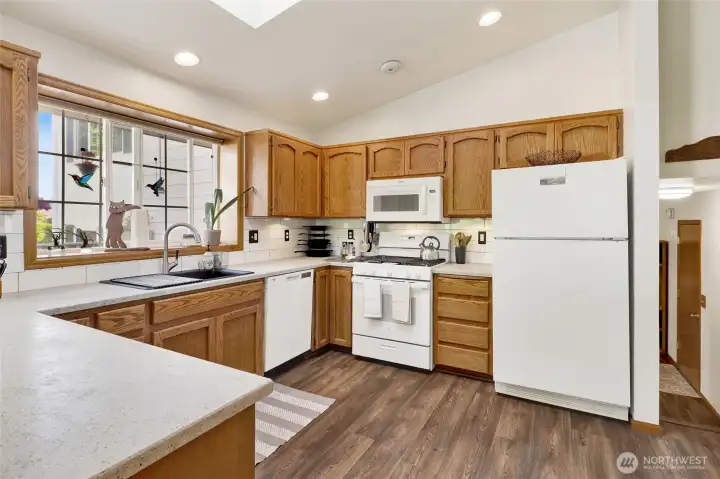 Expansive work spaces & storage!