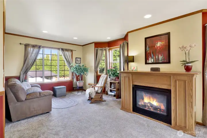 Can you picture yourself in this private space on a cold spring evening?