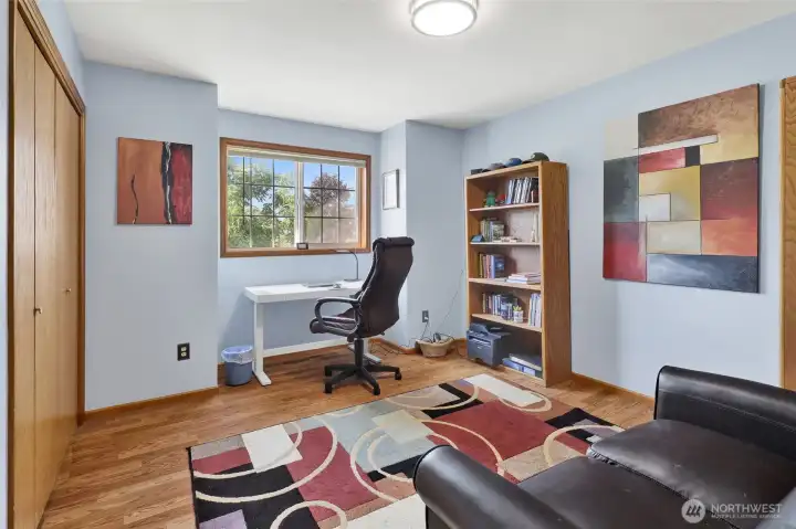 Bedroom 2 is utilized as the homeowners home office.