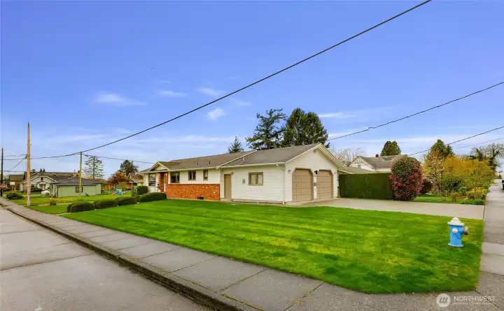 Large 2 car attached garage