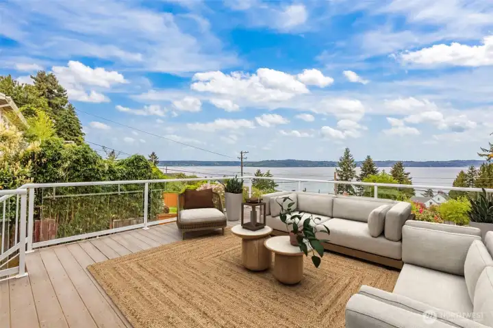 Step onto the deck and take in sweeping Puget Sound views, layered shorelines, and ever-changing skies. Step onto the deck and take in sweeping Puget Sound views, layered shorelines, and ever-changing skies.