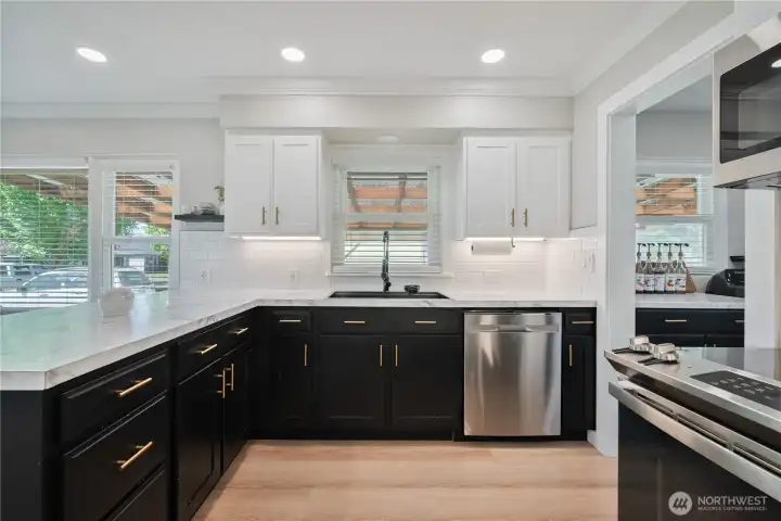 Kitchen with stainless appliances