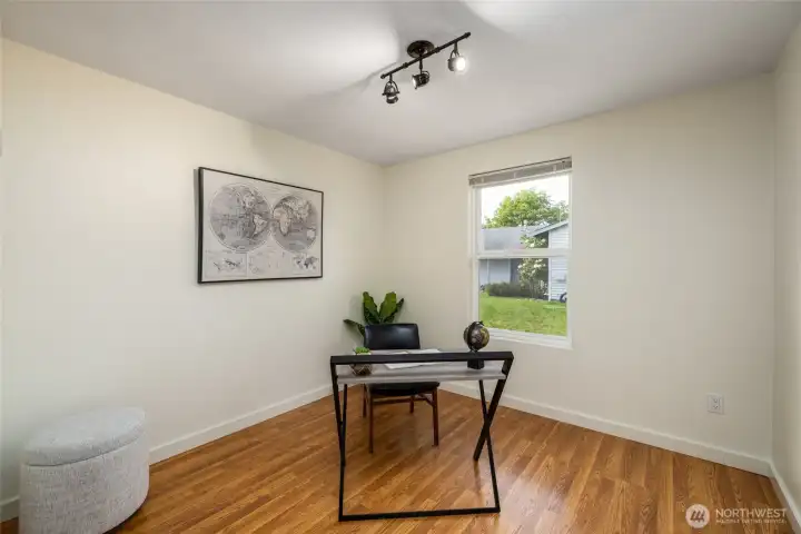 One of three guest bedrooms, or a perfect home office.