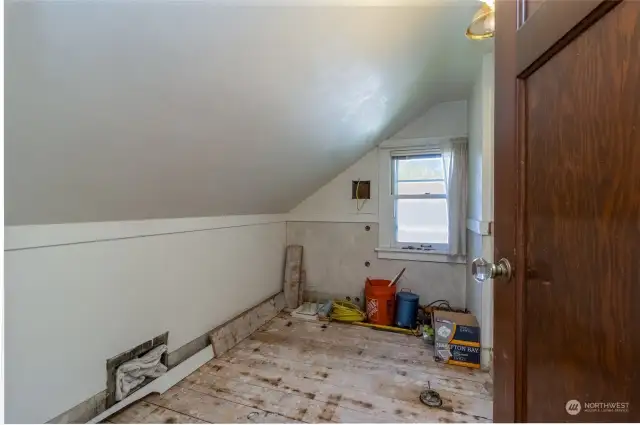 Upstairs bathroom to be completed with clawfoot tub.