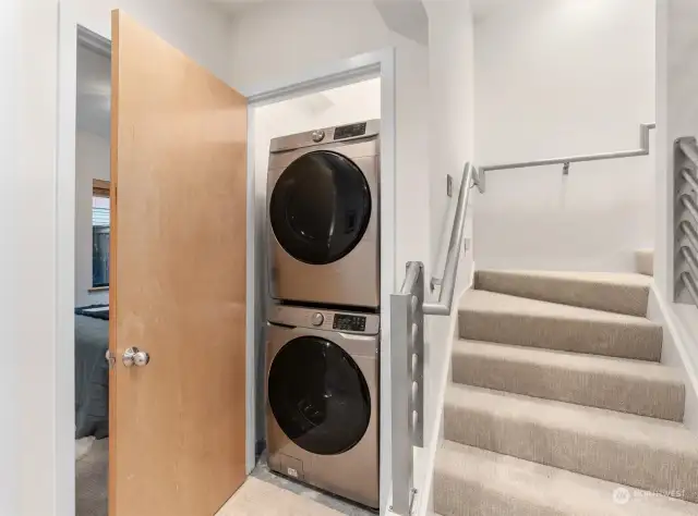 Laundry located on the same level as the three bedrooms