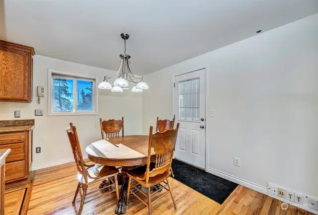 Dining room area that leads out to the large Trex Deck.