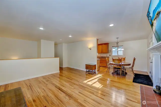 Upper living room and dining area.