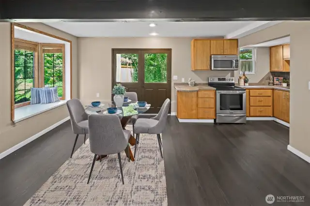 Open floor layout with incredible finishes throughout. French doors lead to a private fenced backyard exclusive for MIL/ADU.