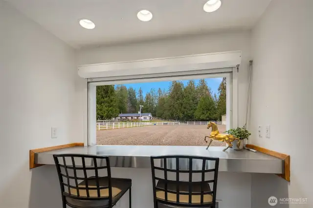Viewing room with speakers & heat