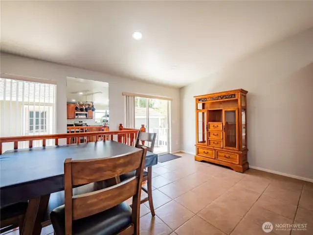 KITCHEN/DINING AREA...SLIDER TO BACK DECK AND GARAGE AREA