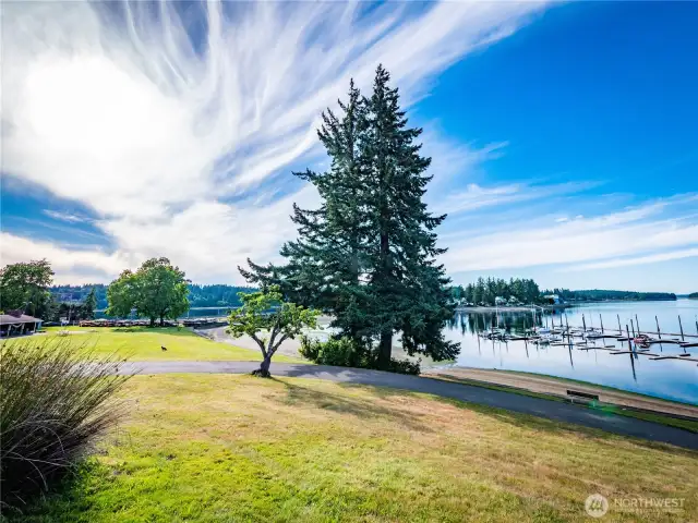 BOAT LAUNCH IS JUST OVER YONDER BY THE FURTHEST TREE YOU SEE