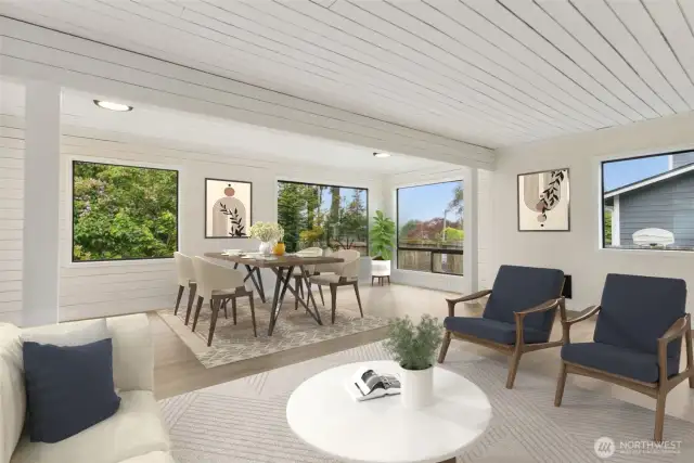 Virtually Staged. Wide open floor plan with lots of windows to let in the natural light year round.