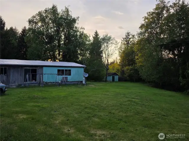 Backyard view looking West.
