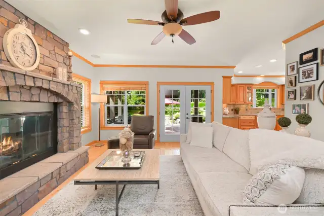 Cozy living area next to the kitchen.