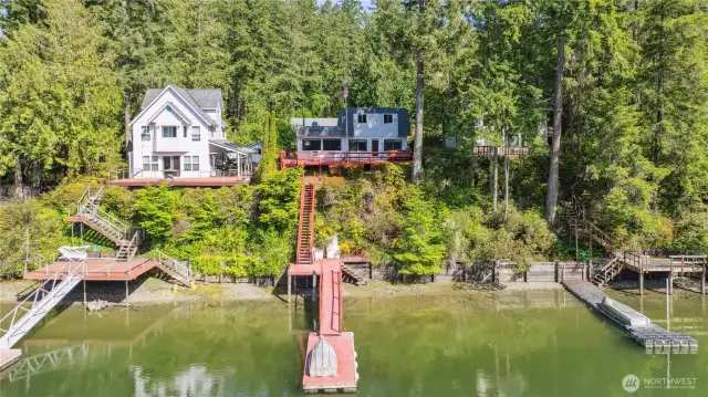 Tranquil, wooded setting on Filucy Cove with private dock