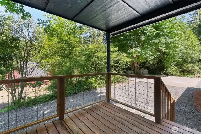 View to the pasture area from your front porch
