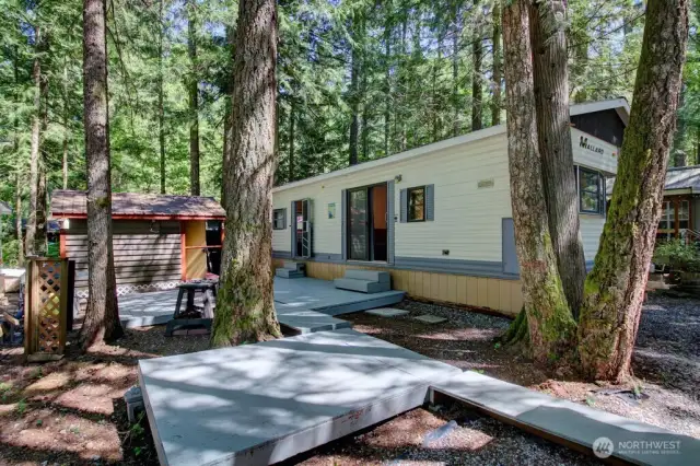 Walk through the trees to your new favorite getaway