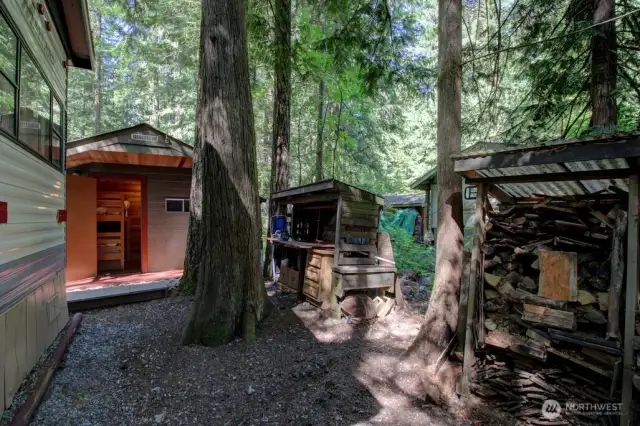 Shed and storage areas