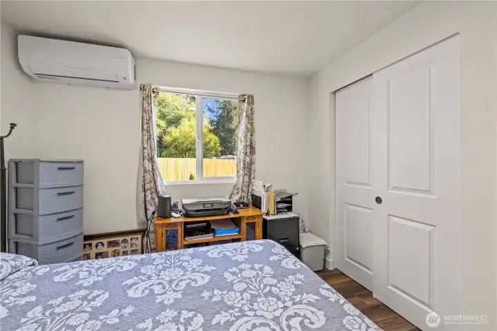 View to the outside for second bedroom with closet space. All newly Remodeled.