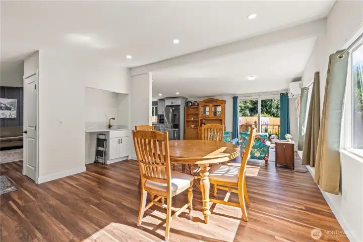 View of wine bar, and open floor plan for you to decide how you want your space to look.