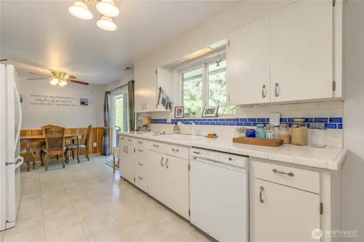 Tiled counters and backsplash