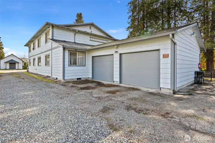 Two Car Garage with Separate Entries