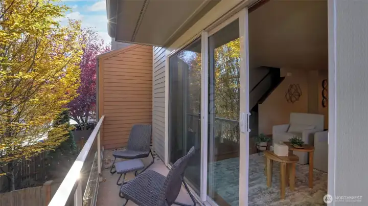 Balcony off of the living room