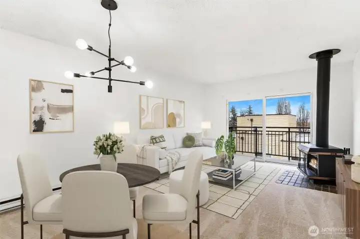 View from hallway - Virtually staged