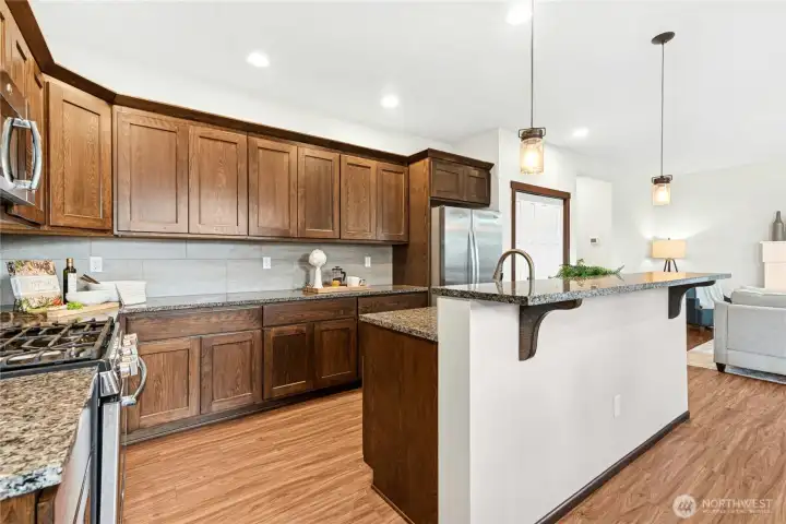 large pantry to right for extra storage.