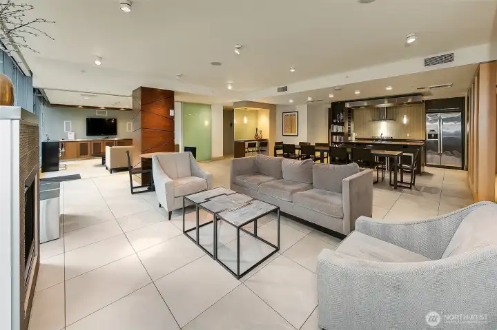 Huge Owner's lounge fully equipped to host quite the event or just enjoy in solitude.