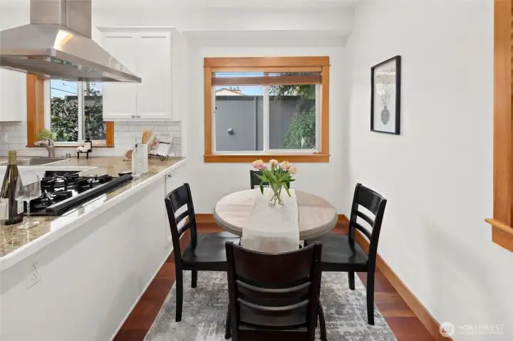 Dedicated dining area.