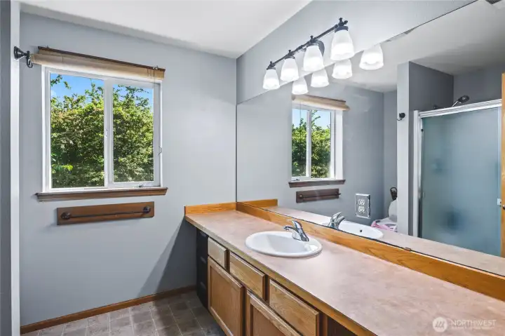 Primary Bath Has Walk in Shower
