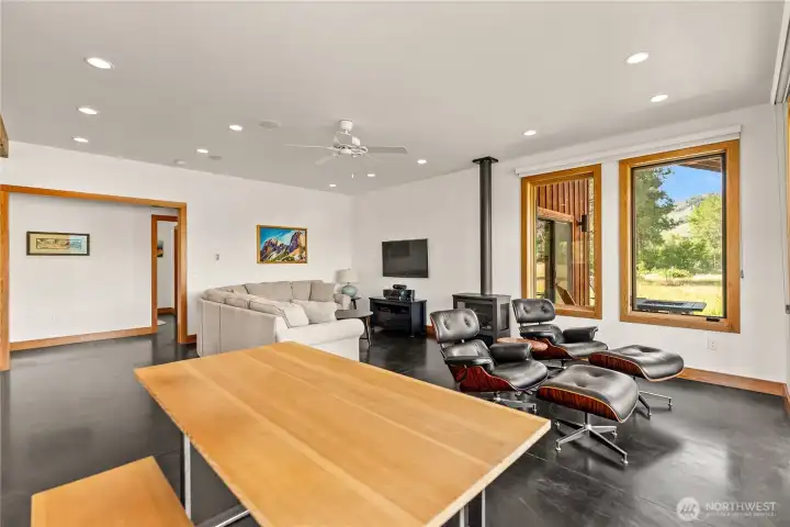 Spacious and light filled great room.