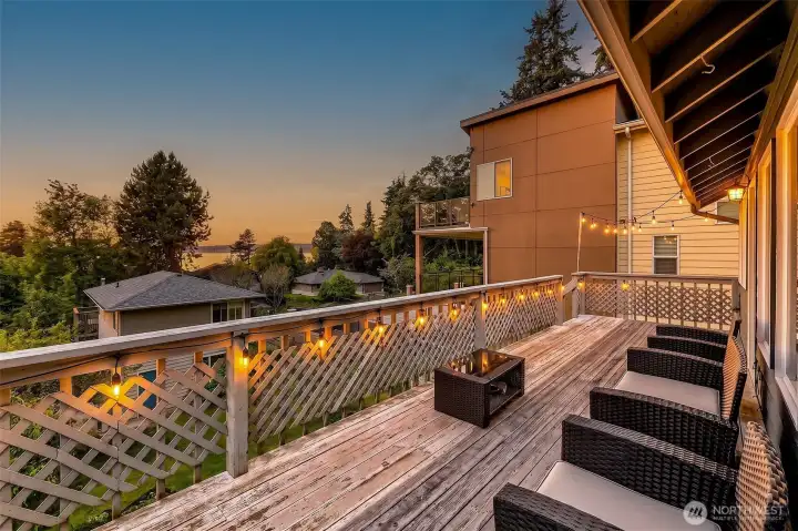 Private deck with views