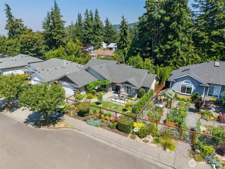 Aerial view of your new Woodside home. Aerial view of your new Woodside home.