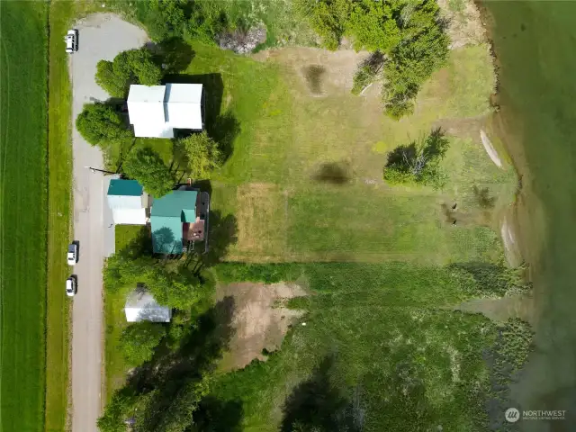 Aerial of Home and Garage/Guest Space