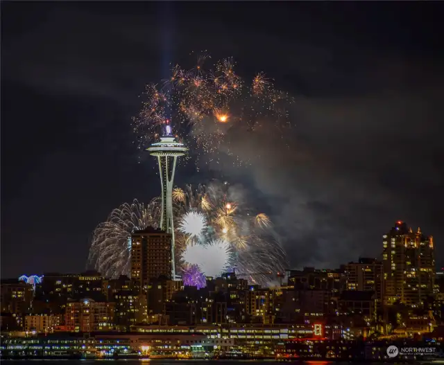 View of Seattle 4th of July! Photo courtesy of sellers.