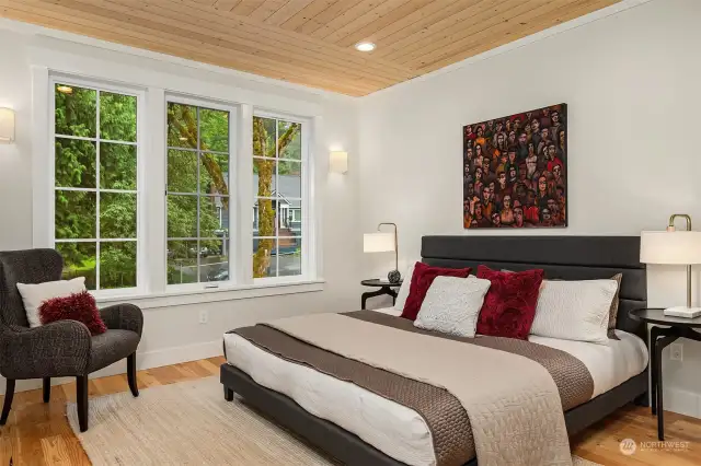 The second level includes a generous ensuite primary and overlooks the tree lined street.