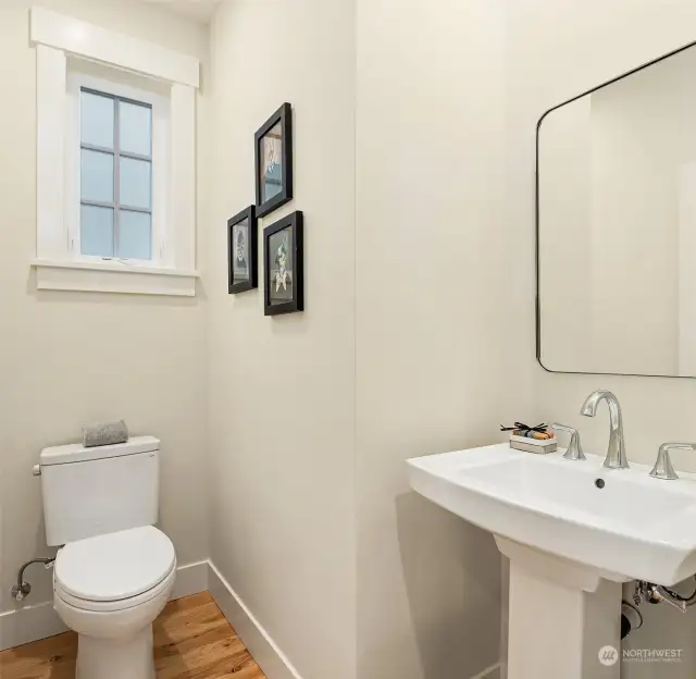 2nd level powder room