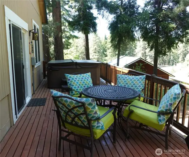 Newly installed deck boards